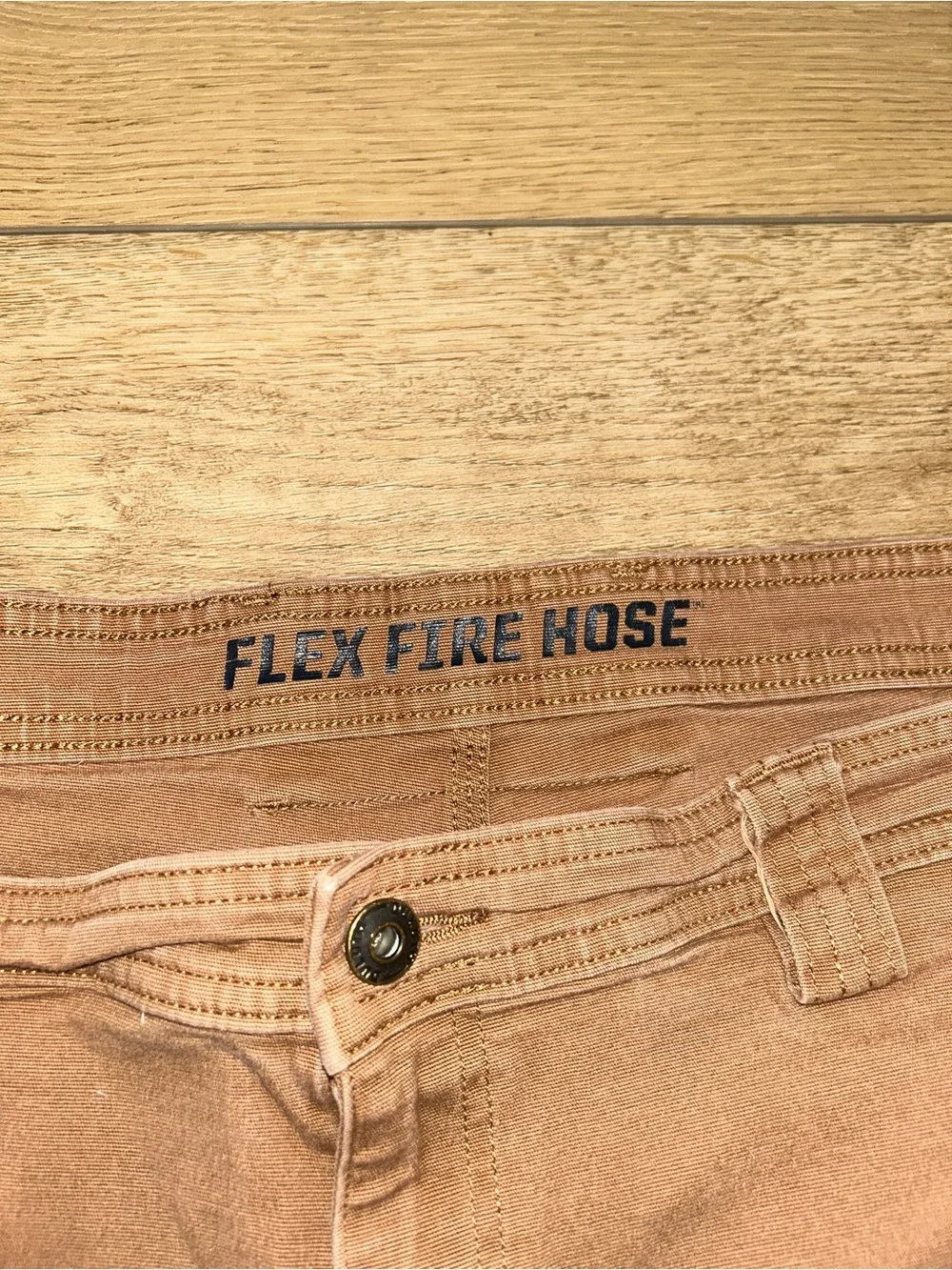 Duluth Trading Co Mens Flex Fire Hose Work Pants Brown 46x32 (29) Relaxed Fit